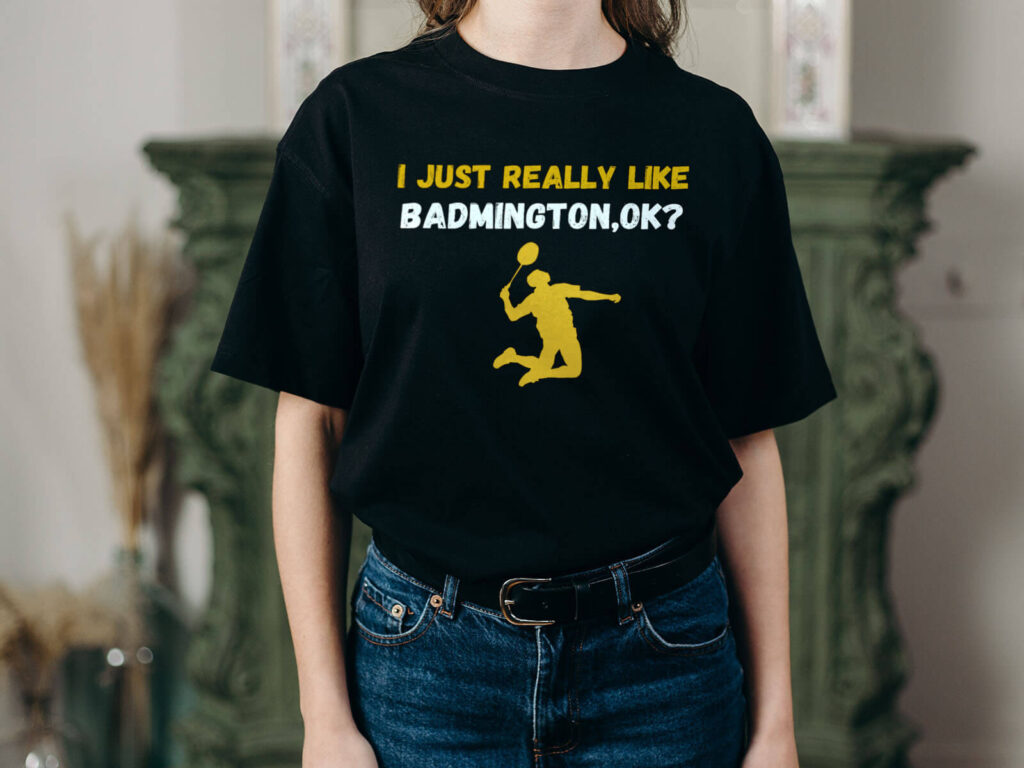 funny badminton t shirts