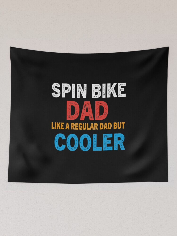 spin bike  funny tapestry