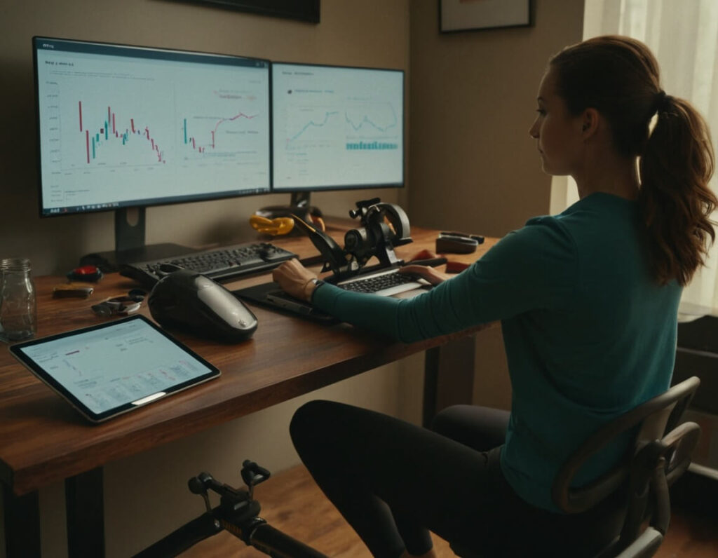 Under desk bike for workplace wellness